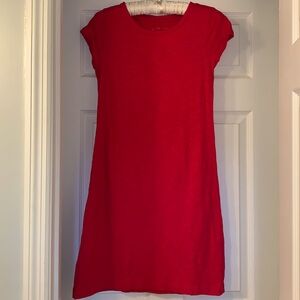 Banana Republic bright red slub cotton t-shirt dress, S, excellent condition